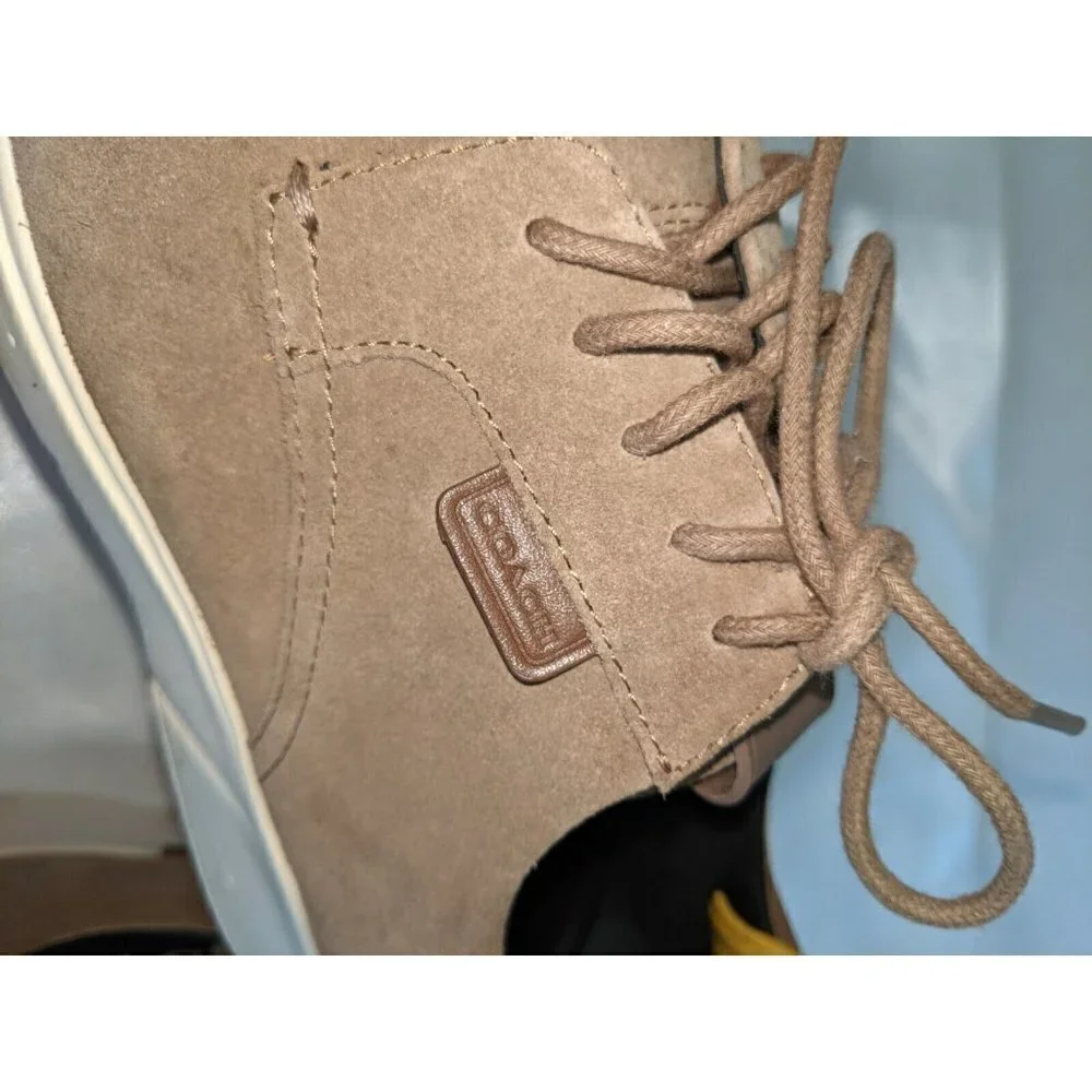 COACH Men's Citysole Derby Suede Sneakers Shoes In ELM Light Brown Size 10 D